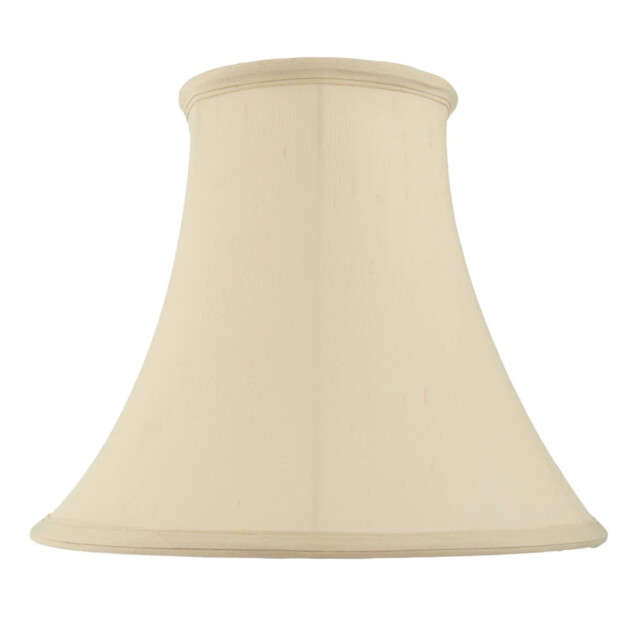 "Lampshade Cream 12"" Bell Carrie Ivory Cotton Mix Fabric 310mm Endon"