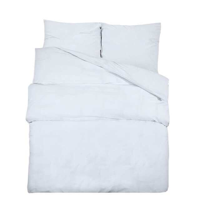 Duvet Cover Set White 200x200 Cm Light-weight Microfiber Quilt Vidaxl