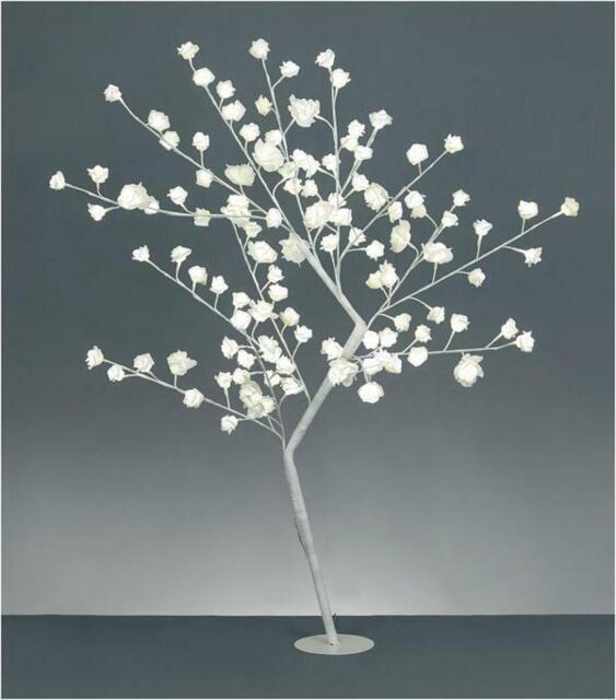 1.2m 120 Warm White Led Rose Flower Christmas Tree - Premier