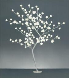 1.2m 120 Warm White Led Rose Flower Christmas Tree - Premier