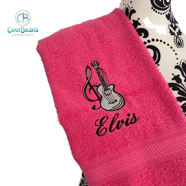 Guitar Towel - Personalised - Flannel / Hand Towel / Bath Towel
