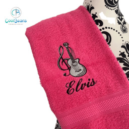 Guitar Towel - Personalised - Flannel / Hand Towel / Bath Towel