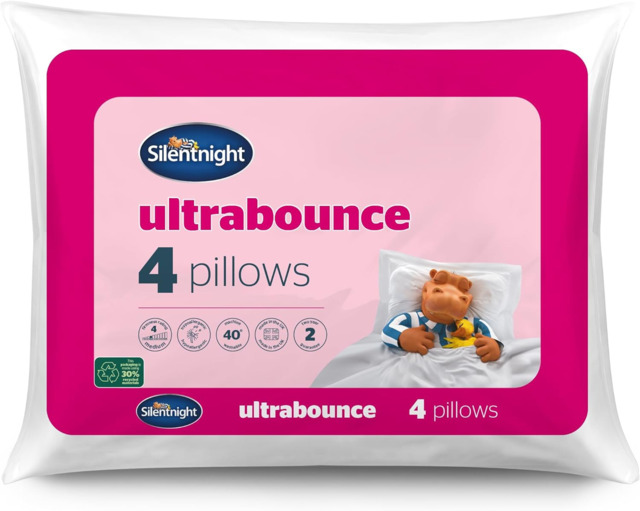Silentnight Deluxe Ultrabounce Pillows 4 Pack – Pack Of 4 Medium
