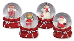 Christmas Snowglobe - Premier 45mm Waterglobe - Xmas Sack Base Brand