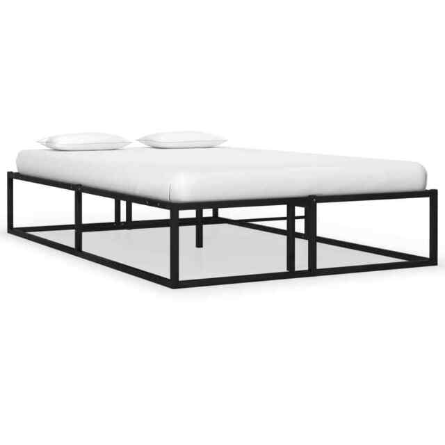 Bed Frame Black Metal 120x200 Cm Vidaxl