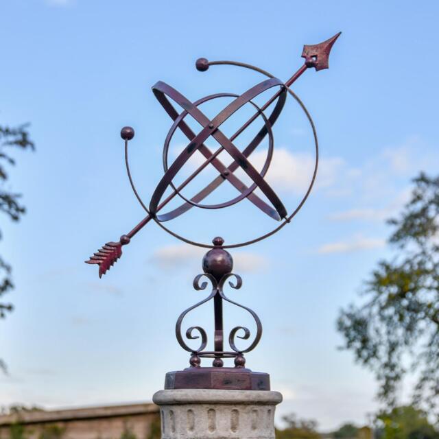 """concordia"" Armillary Wrought Iron Scroll Design - 77cm"