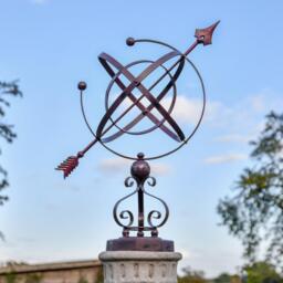"""concordia"" Armillary Wrought Iron Scroll Design - 77cm"