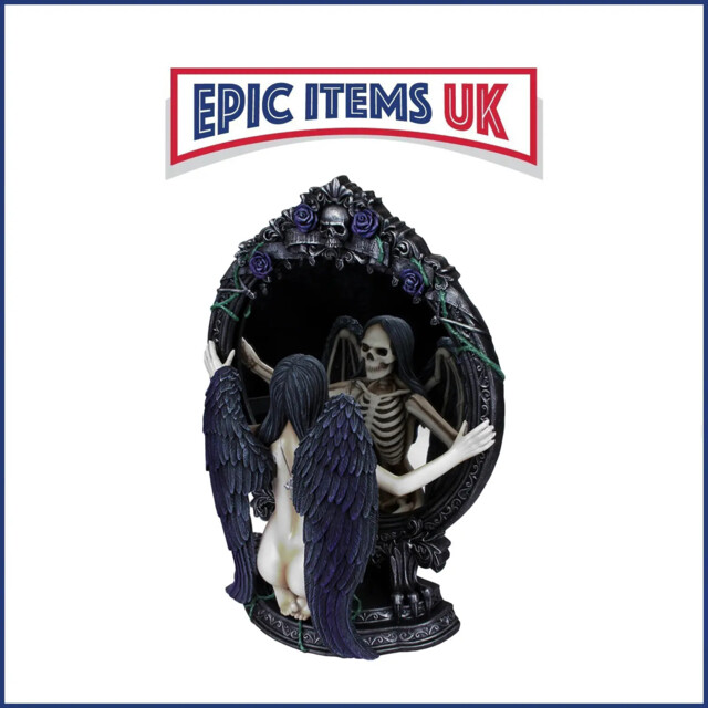 Luna Lakota Fates Reflection Gothic Mirror Female Skeleton Ornament