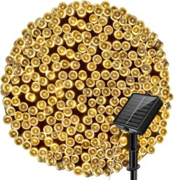 Solar Fairy Lights Outdoor 24m 240 Led Warm White, 8 Modes Waterproof