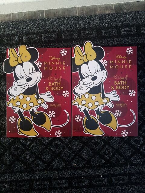 2x Disney Minnie Mouse 12 Days Of Bath & Body Christmas Advent