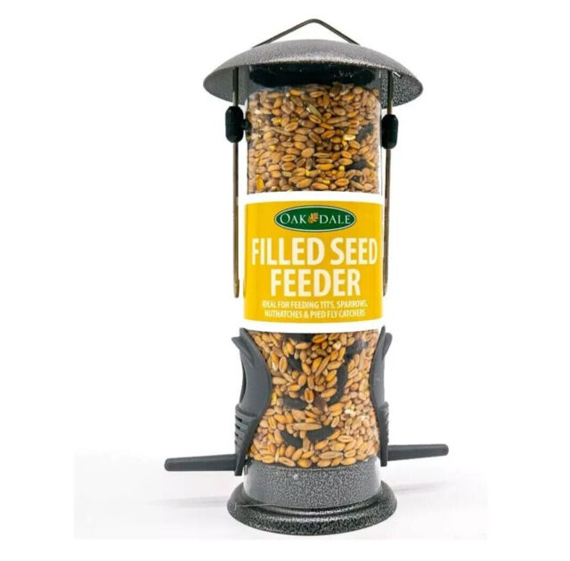 Wild Bird Feeder - Pre Filled With Premium Seeds -large Hanging Metal