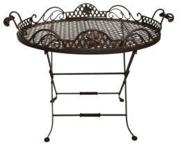 Butlers Tray Trolley Garden Side Table Iron Antique Style