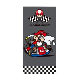 Super Mario Bath Towel 100% Cotton Large Nintendo Beach Pool Kids Grey