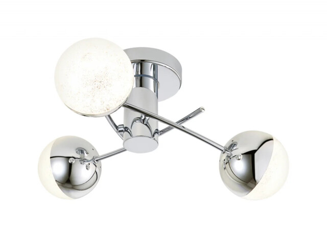 Bathroom Light Silver Rhodes 3 Led Chrome Ip44 Spa Spa-36302-chr