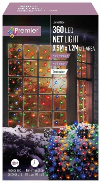 Premier 360 Led Multi-action Net Lights 3.5m X 1.2m Lit Area - Choose