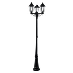 Outdoor Light Black Alex 3 Lamp Post 2.27m Searchlight 82540bk
