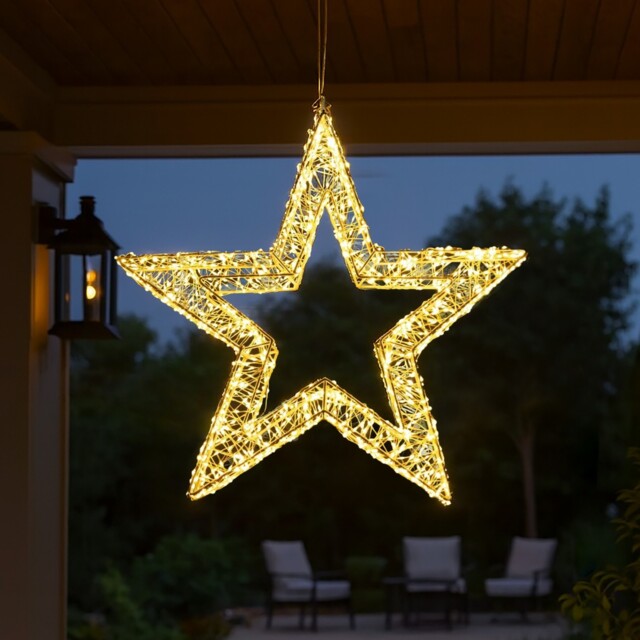 Christmas Led Star Light Decoration Ornament Large Pre-lit Home Xmas