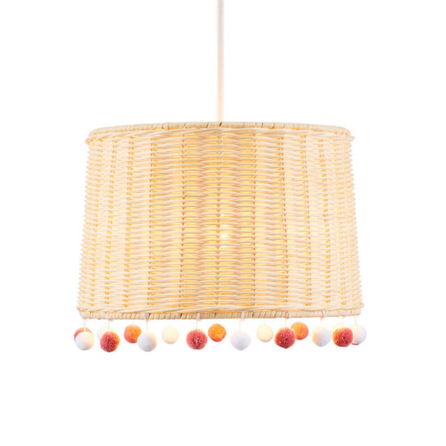 Litecraft Glow Light Shade Pom Pom 30 Cm Easy Fit Children's Lampshade