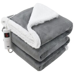 Heated Throw Large Blanket Electric Warm Fleece Washable Timer & Heat