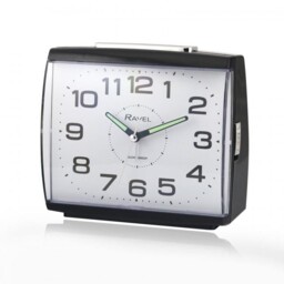 Quartz Alarm Clock Large Square Easy Read Silent Sweep Snooze Bedside