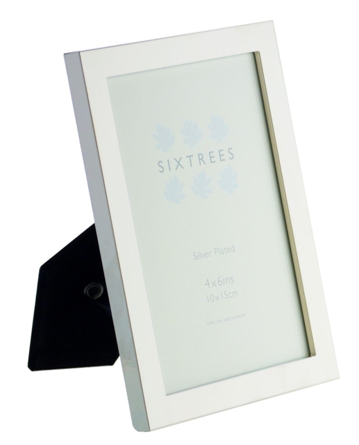 Silver Plated 6x4 Inch Photo Frame Sixtrees Elite 2-120-46 Square Edge
