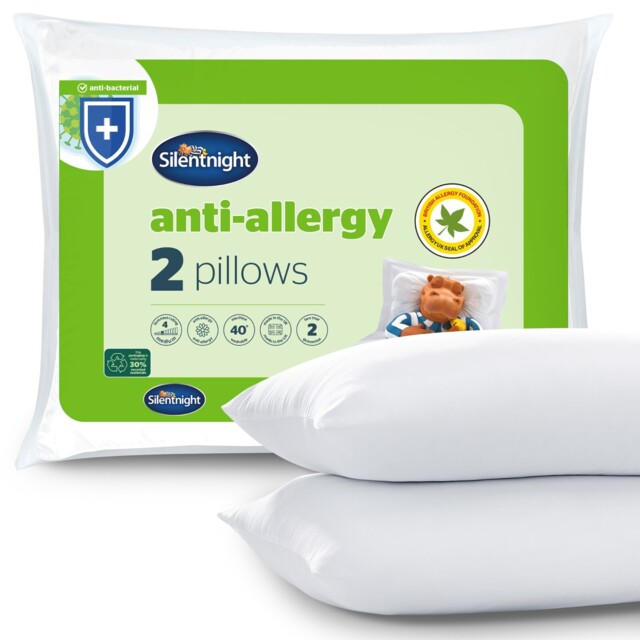 Silentnight Anti Allergy Pillows 2 Pack Medium Soft Support