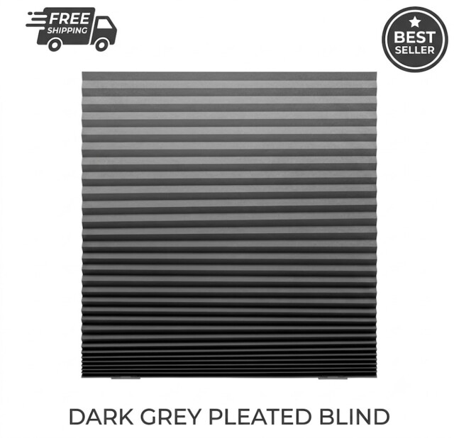 Ikea Schottis Pleated Block Out Blind Dark Grey 100x190 Cm Easy Fit
