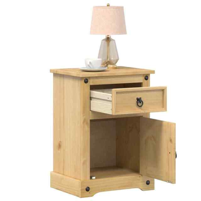 Bedside Cabinet Corona 45x35x64 Cm Solid Wood Pine Vidaxl