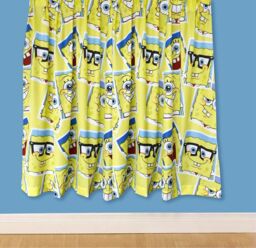 "66"" X 72"" Curtains Spongebob Frame Squarepants Yellow Glasses Picture"