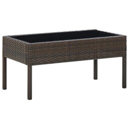 Garden Table 75x40x37 Cm Poly Rattan