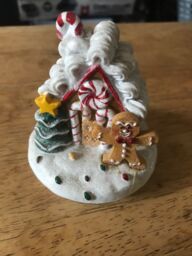 Yankee Candle Gingerbread Man Jar Candy Cane Topper Brand With Label