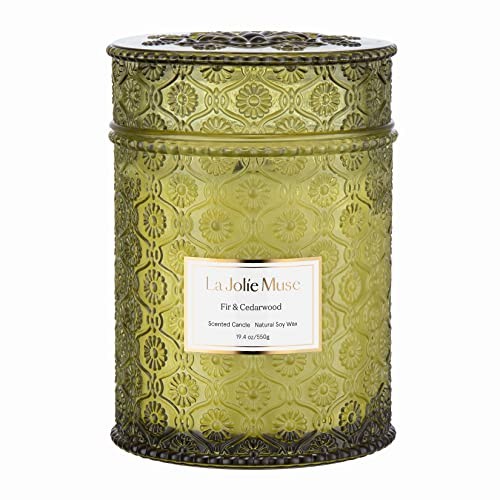 Muse Starlit Golden Fir Scented Candle, Christmas Candles For Home