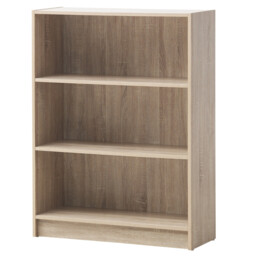 Low Wide Bookcase Bookshelf Storage Unit For Home Office Living Room