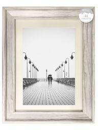 White Solitaire Shabby Chic Distressed Wood Styrene Photo Frames
