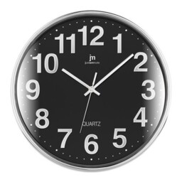 Lowell Justaminute Wall Clock, Model 00816n, Black And Chrome, For