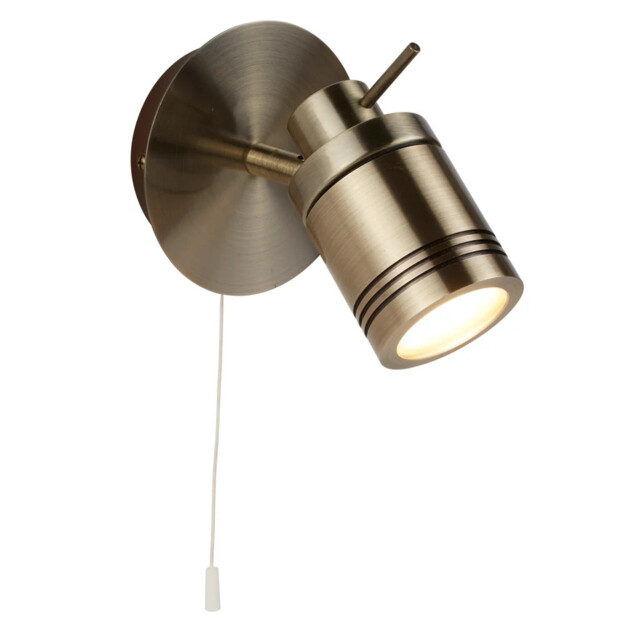 Wall Light Brass Samson Bathroom Ip44 Antique Searchlight 6601ab