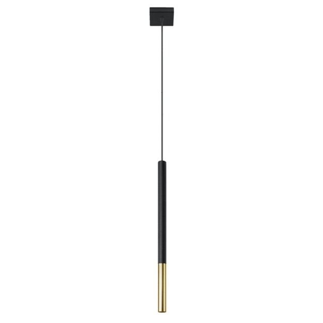 Pendant Lamp Mozaica 1 Steel Black/gold G9 Led Sollux Lighting Dining