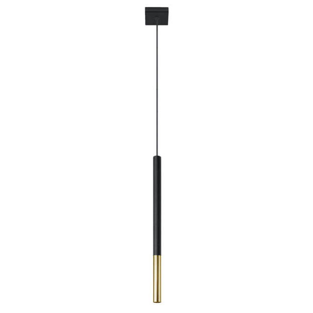 Pendant Lamp Mozaica 1 Steel Black/gold G9 Led Sollux Lighting Dining