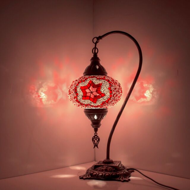Turkish Moroccan Mosaic Lamp Handmade Tiffany Colorful Glass Desk