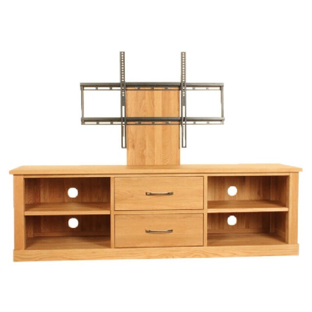 Solid Oak Tv Cabinet Widescreen With Mounting Point Wood Material