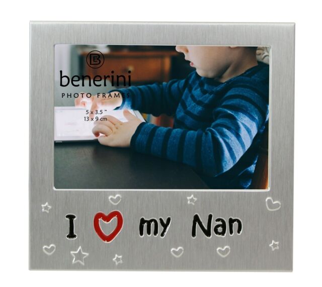 I Love My Nan Picture Frame Mothers Day Birthday Christmas Grandma