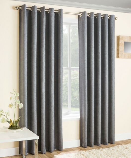 Enhanced Living Vogue Self Lined Eyelet Curtain.thermal, Blockout , 9