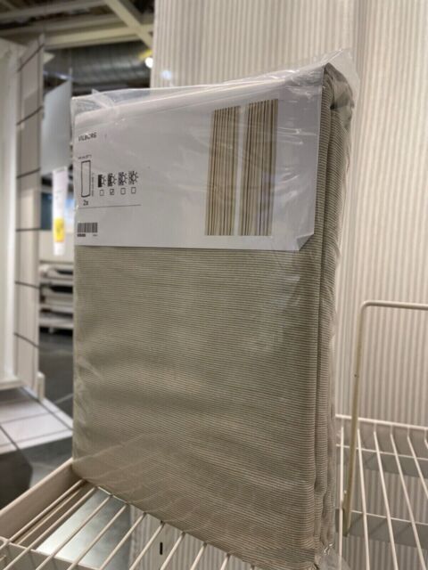 Ikea Vilborg Room Darkening Curtains, 1 Pair, Beige, 145x250 Cm,