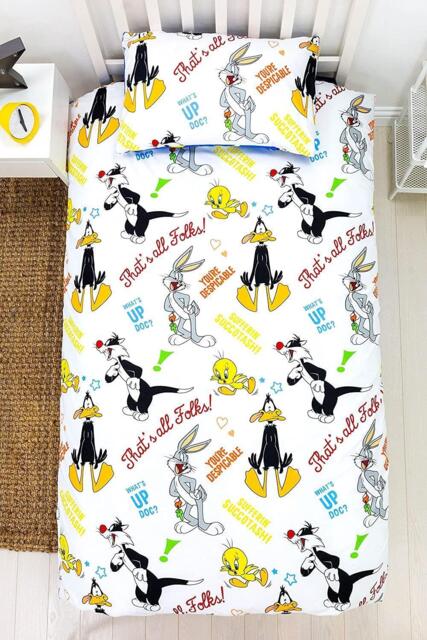 Looney Tunes Gang Single Duvet Cover Reversible Bedding Set