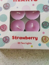 Swizzels Love Heart 20 Pack Tea Lights Gift Present Strawberry Flavor