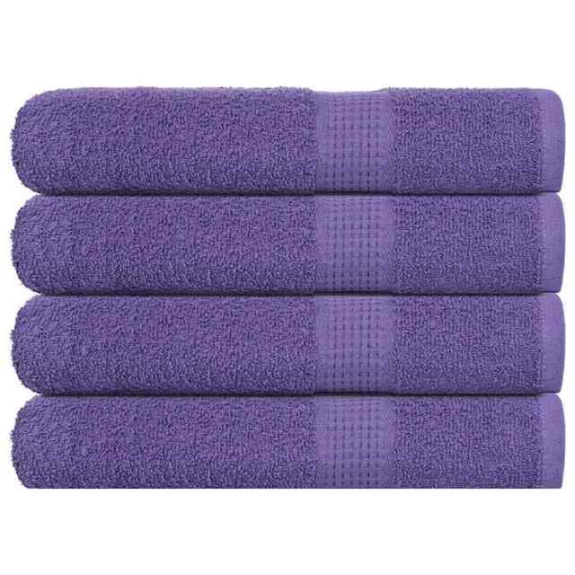 Towels 4 Pcs Purple 100x200 Cm 360 Gsm 100% Cotton Vidaxl