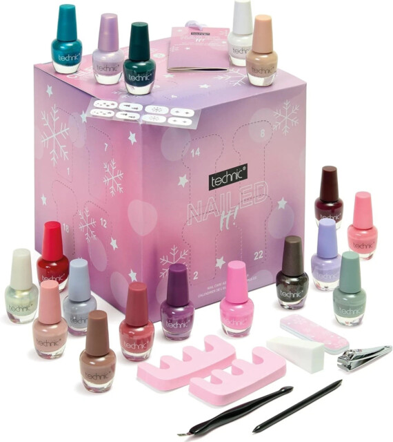 Technic Advent Calendar Nail Varnish Polish Xmas Gift Set Makeup