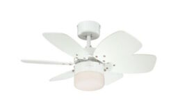 "Westinghouse Flora Royale 30"" White Ceiling Fan With Light Kit"