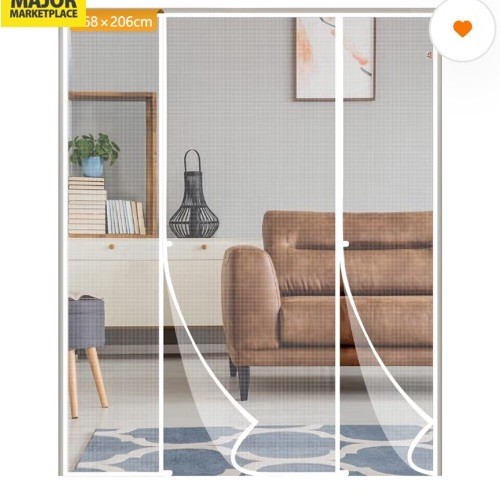 Reinforced Polyester Double Curtain For Sliding/patio Door – White 168