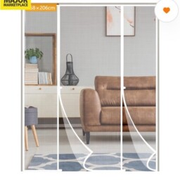 Reinforced Polyester Double Curtain For Sliding/patio Door – White 168